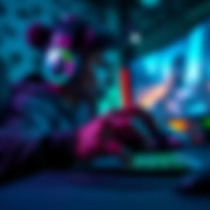 High polling rate gaming mouse A gamer using a high polling rate mouse like the Razer Viper V3 Pro during an intense gaming session.