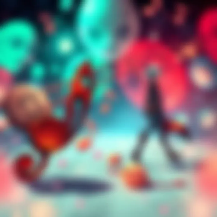 An illustration showing music notes with elements from Silent Hill 2 R and Nier: Automata games in the background