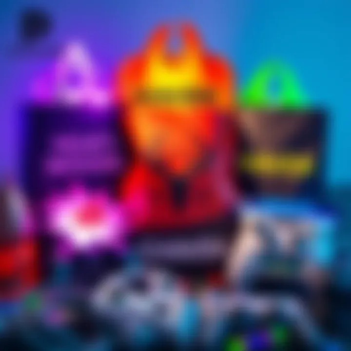 Colorful gaming packages with titles Various gaming packages featuring titles like Heart of the Woods and Haven, showcasing inclusivity in gaming