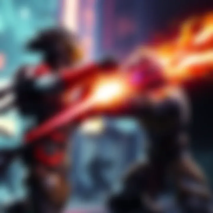 Two gaming characters facing each other, one executing a parry move while the other attacks, showcasing action and intensity in gameplay.