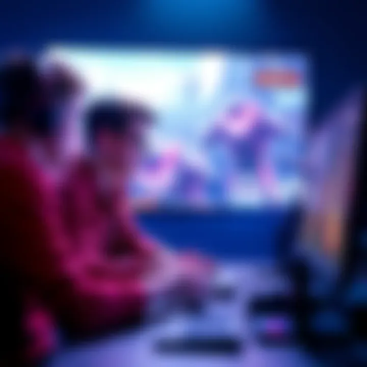 Two gamers working together in front of a screen, engaging in co-op gameplay on a new game from Game Pass.
