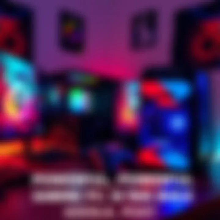 Gaming PC Setup A powerful gaming PC with an i5-14400 processor, 4060 graphics card, and RGB lighting, displayed on a desk with a gaming controller and monitor