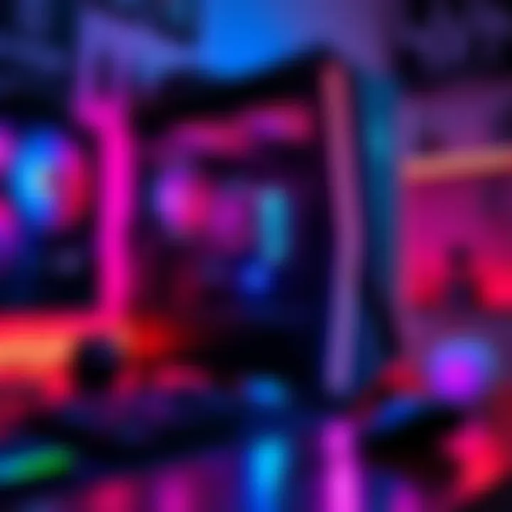 A sleek gaming PC with RGB lights and high-end components on a desk