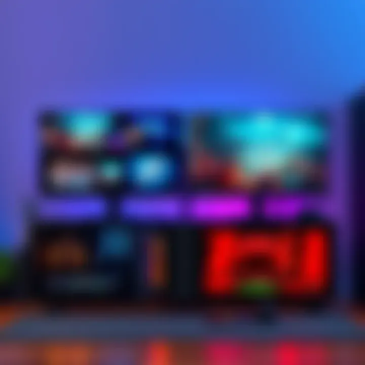 A sleek gaming PC setup with dual monitors showing gaming content and streaming services, highlighting the value of gaming rigs.