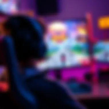 A gamer absorbs an impressive FPS boost on their screen, showcasing a vibrant game setting with fast-paced action and high graphic settings.