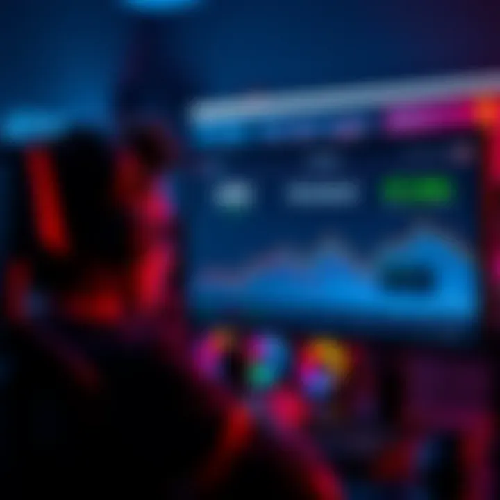 A gamer looks at a computer monitor displaying CPU and frame rate statistics, illustrating CPU-limited game performance.