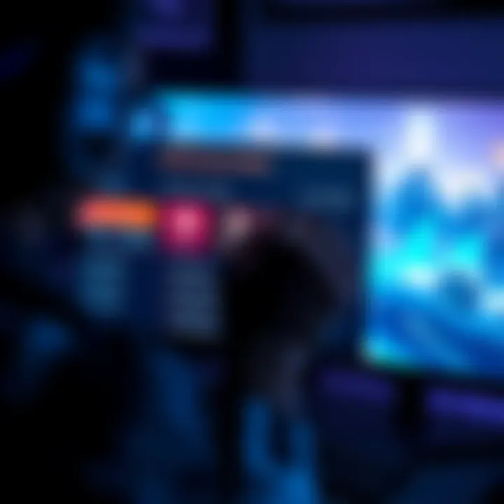 Gaming Performance Mode A gamer adjusting settings on a screen showing performance mode options with high frame rates graphics