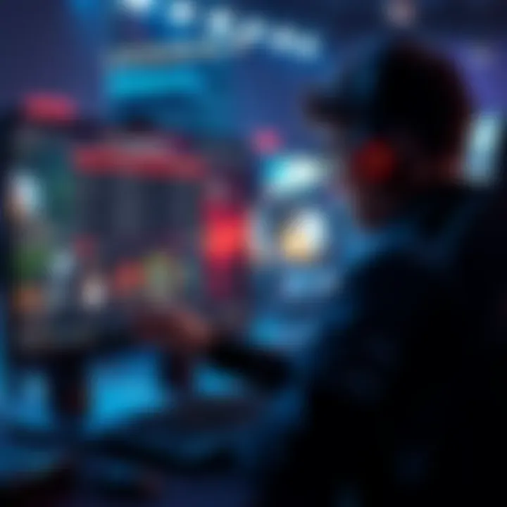A gamer adjusting settings on a monitor to improve frame rate in a competitive game.
