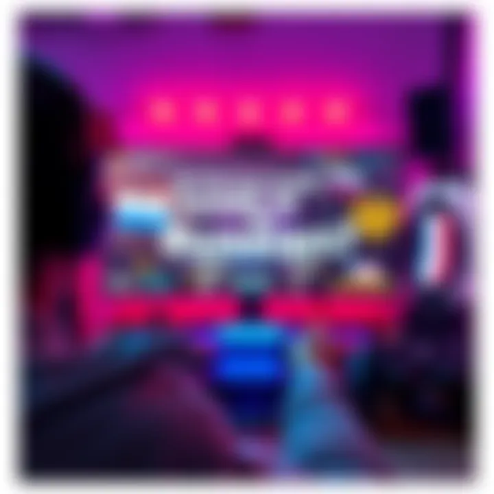 Gaming Preferences A player choosing between gaming in their native language and Russian on a screen, with game controllers nearby.