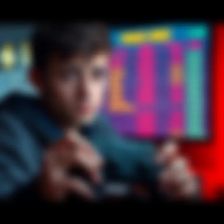 A gamer looking worried while holding a game controller, surrounded by game prices on a screen, reflecting concerns about rising costs in gaming.