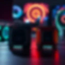 Gaming Processor Comparison A side-by-side comparison of the 9900X and 9700X gaming processors on a table with price tags next to them.