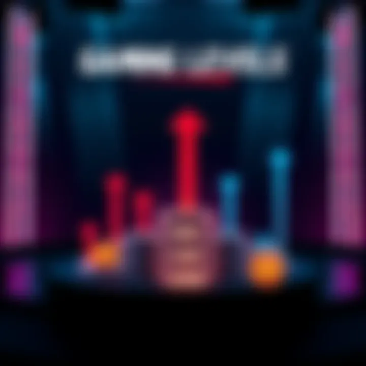 Gaming Rank Levels A visual representation of a gaming ranking system showing different levels with arrows indicating wins and losses.