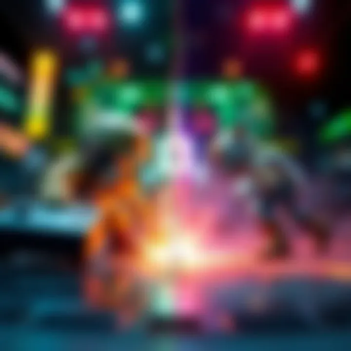 An artistic representation of a classic game being transformed into a modern version, showing side-by-side comparisons of graphics and gameplay elements.