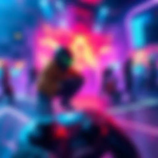 A visual representation of a video game being reskinned with new graphics and styles, showcasing vibrant colors and dynamic elements.