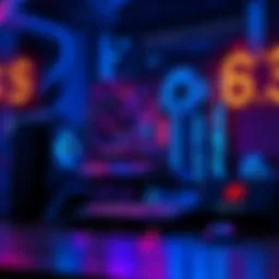 Gaming Setup with Cooling System A gaming setup featuring a powerful PC with cooling fans and a monitor displaying high framerates