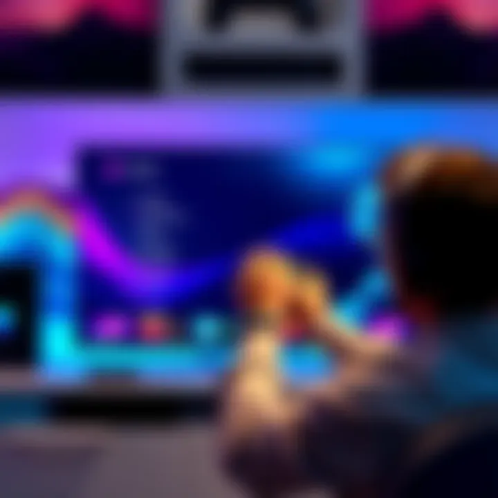 Gaming Setup for MXQ Pro 4K 5G A person adjusting the settings on the MXQ Pro 4K 5G TV box for xCloud gaming.