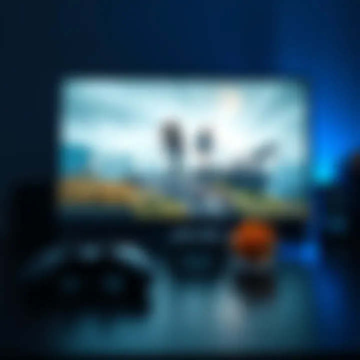 A gaming setup featuring Alan Wake and Control on the screen, with a controller and snacks on the side.