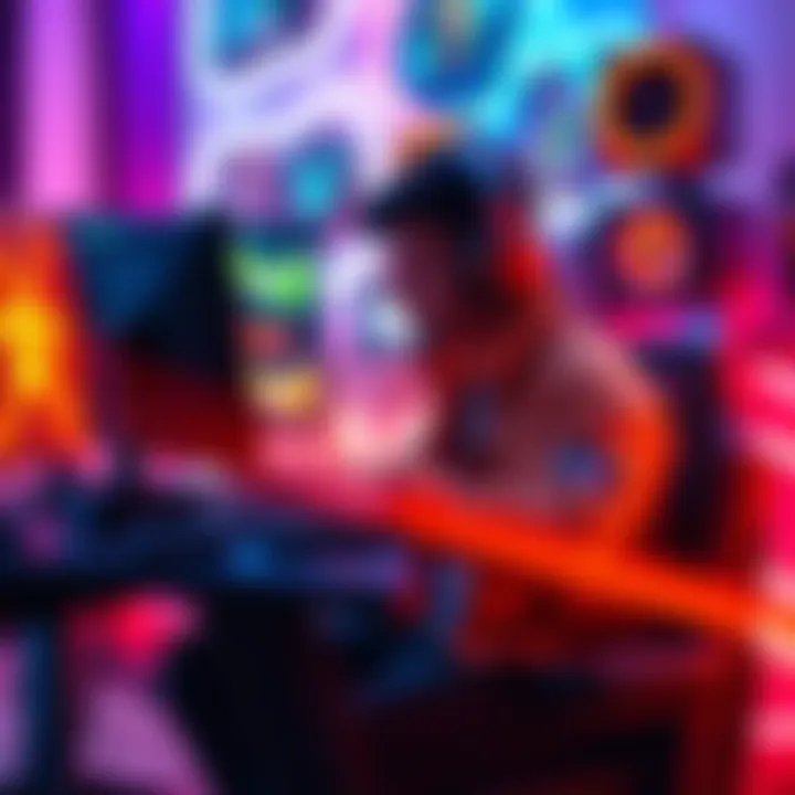 A player using a gaming setup with Storm shields while maintaining AFK endurance