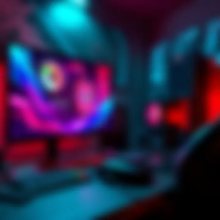 A gaming setup featuring an RTX 5060 GPU, AMD 9800x3d CPU, and a 24-inch 1080p 240Hz monitor with tools for hardware upgrades.