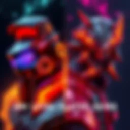 A side-by-side view of an ultra skin with vibrant colors and special effects alongside a legendary skin featuring similar attributes and designs.