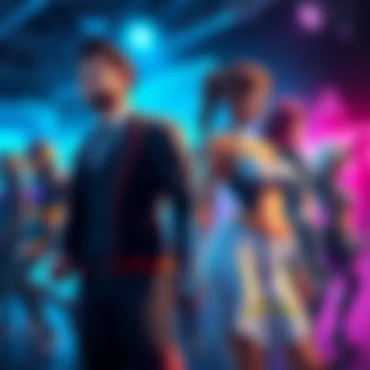 Debate on Gaming Skins Graphic showing male and female gaming character skins with diverse designs, highlighting player preferences and community feedback.