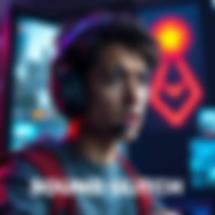 A gamer wearing headphones looks frustrated at their screen due to silent footsteps in the game.