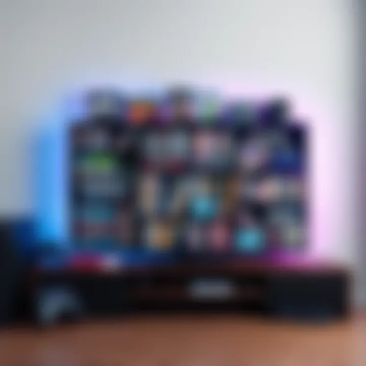 A visual comparison showing a cluttered shelf with physical games next to a digital library on a screen, highlighting the space needed for both options.