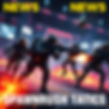 Gaming Spawnrush Tactics A group of players in tactical gear engage in a skirmish in a virtual game map, illustrating the Spawnrush Meta trend.