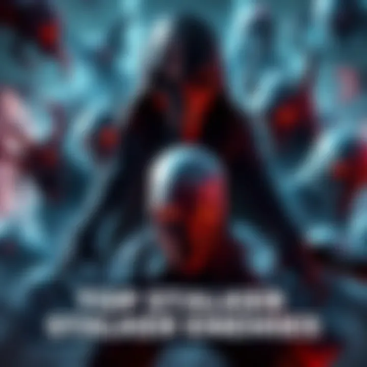 A collection of various iconic stalker enemies from popular video games, showcasing their unique designs and threatening presence.