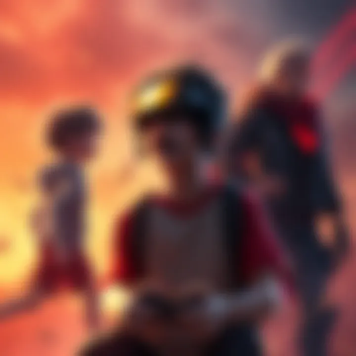 A character evolves from a weak figure to a strong, confident gamer, showcasing the change in gaming culture and personal growth.