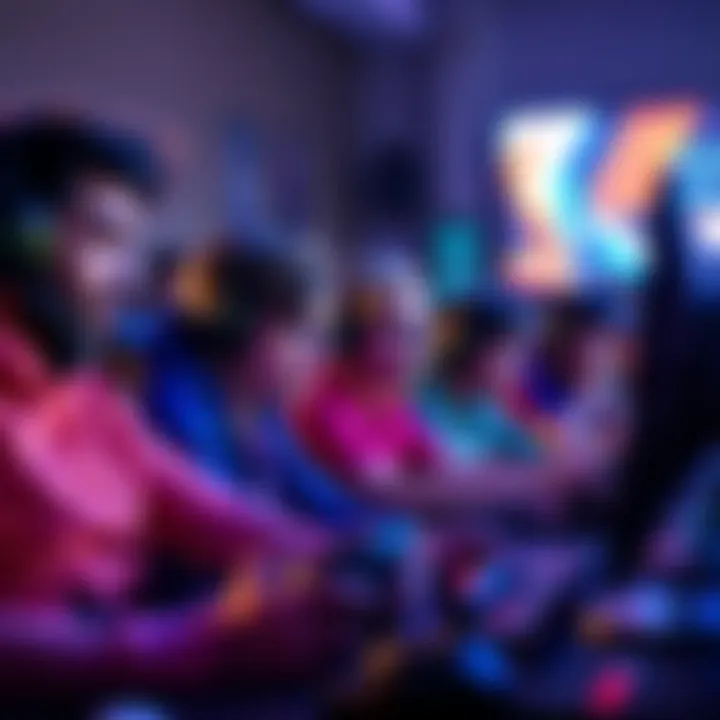 Group of players enjoying a gaming session with crossplay disabled, showcasing intense gameplay and focused strategy.