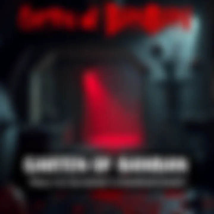 A dark game scene from Garten of Banban showing eerie environments and unsettling characters, highlighting the horror elements of the game.