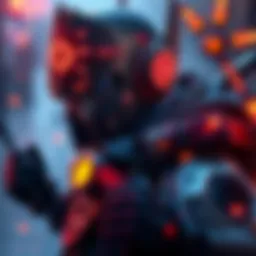 A detailed view of a gaming character named Gauss, showcasing various Umbral mods and enhancements.