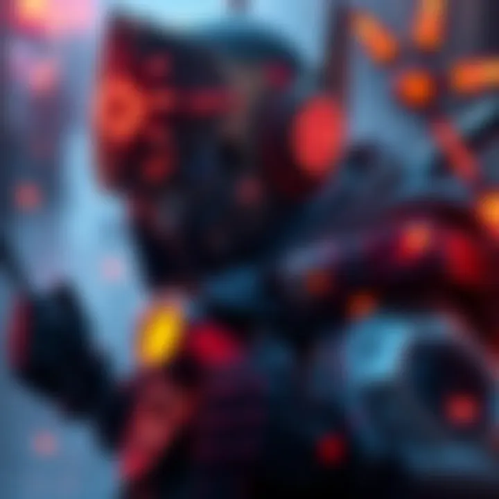 A detailed view of a gaming character named Gauss, showcasing various Umbral mods and enhancements.