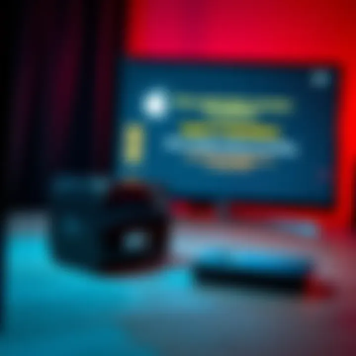 A damaged Apple TV device beside a TV screen showing an error message