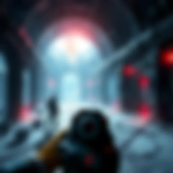 Gears 2 New Hope Facility Gameplay A player facing a terrifying atmosphere in Gears 2's New Hope facility, guided by Niles as they confront razor hail and horror elements.