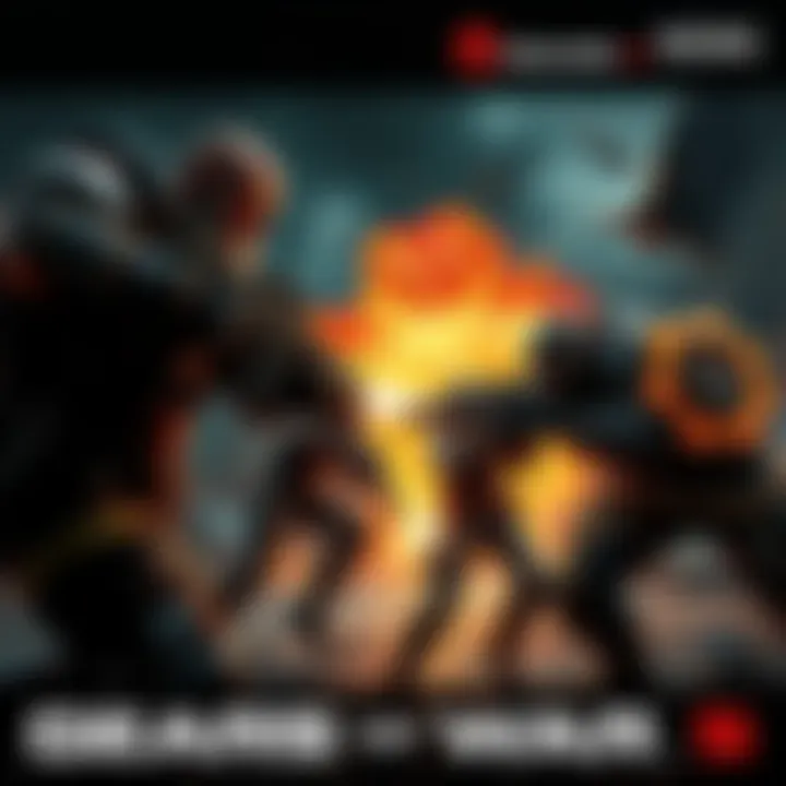 A screenshot showing intense action from Gears of War 4 and 5 with characters fighting against enemies