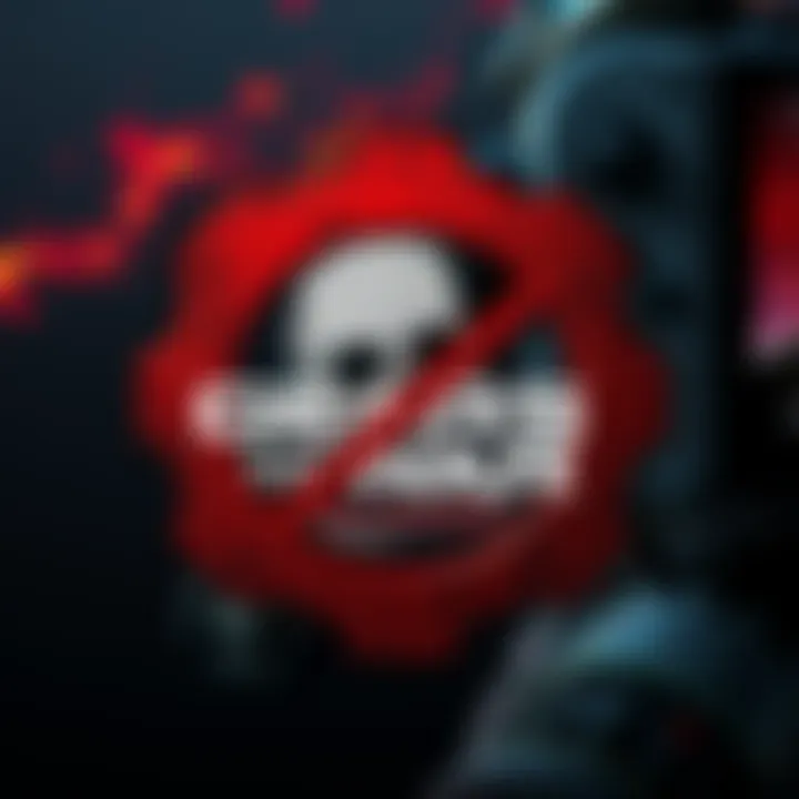A graphic showing the Gears of War logo with a red cross over it, indicating it won't be on Nintendo Switch 2.