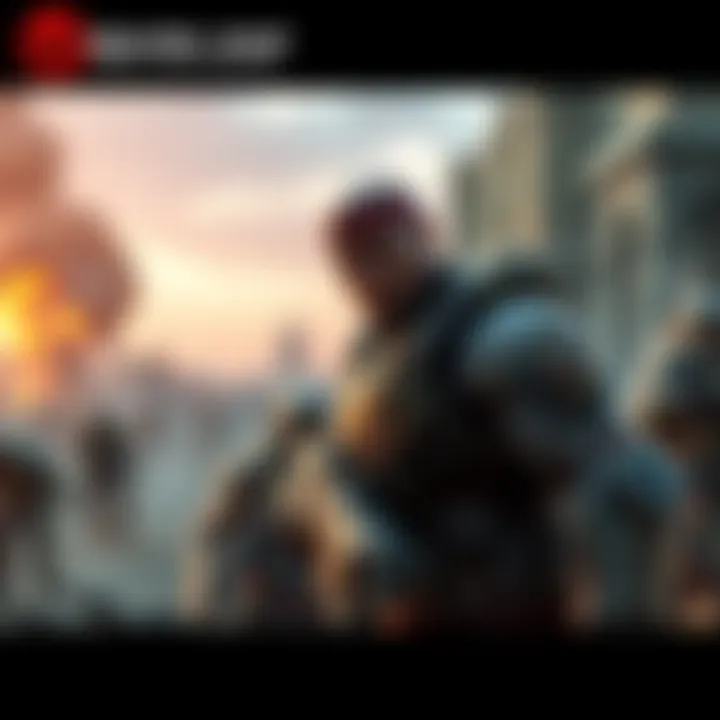 Artwork showing characters and environment from Gears of War: Reloaded with UE5 graphics enhancements