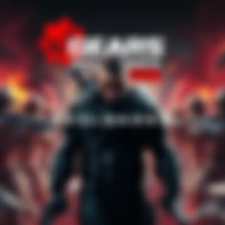 Cover art showing Gears Reloaded with a character in armor and a battle background