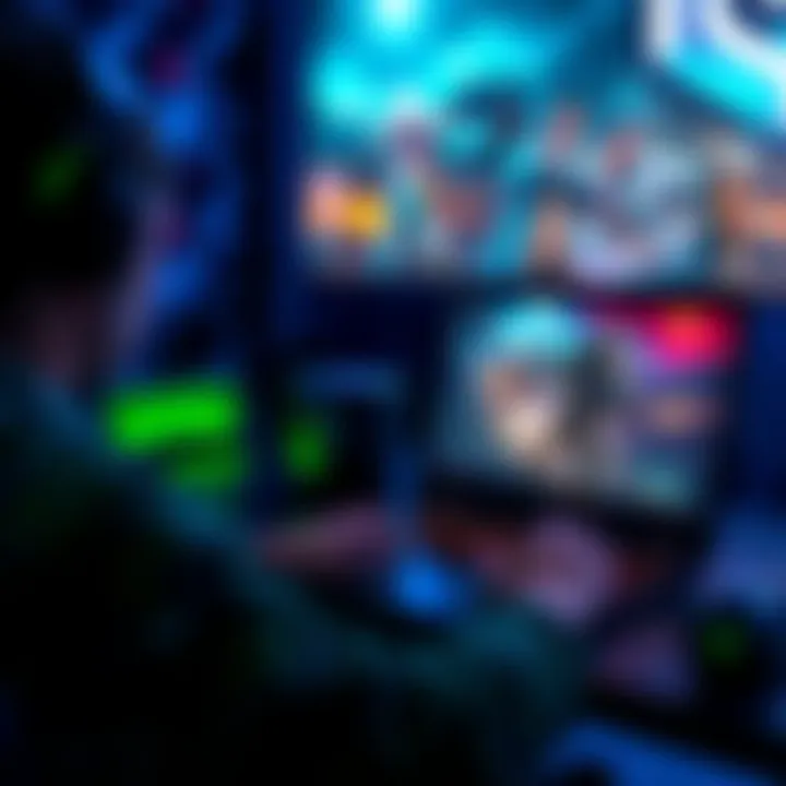 A person playing AAA games on a laptop using GeForce Now, showcasing smooth graphics and intense gameplay.