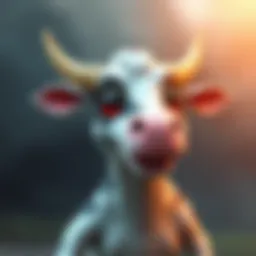 A Gekko character from a video game with a distinctive moo sound, showcasing its unique appearance and quirky design.