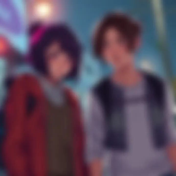A reimagined scene showing Life is Strange protagonists as the opposite gender, highlighting their new dynamics and interactions.