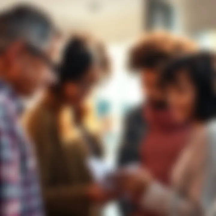 A group of diverse people from different generations sharing stories together.