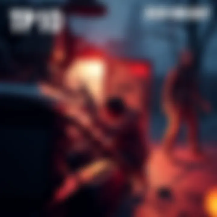 A scene from Dead by Daylight showing characters rapidly repairing a generator while a killer lurks nearby, highlighting the speed of generator repairs