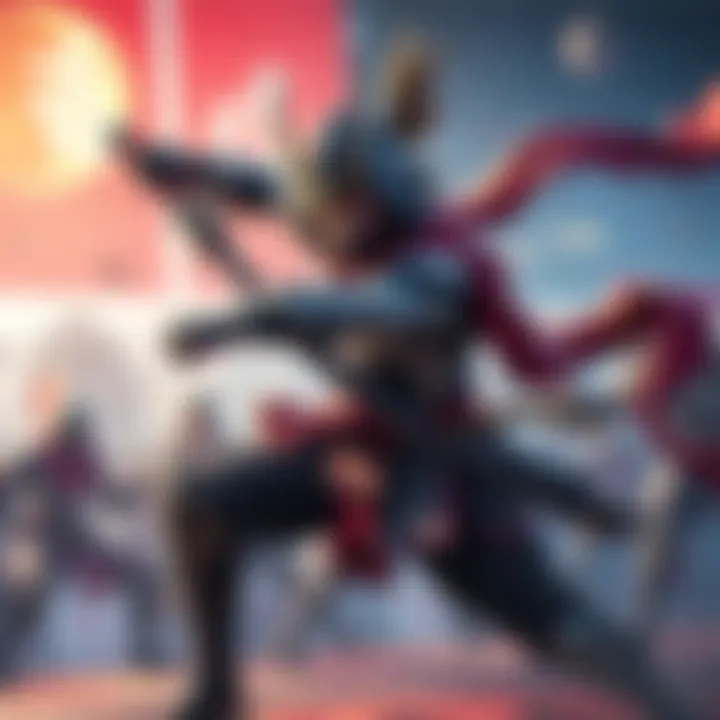 A dynamic scene of Genji showcasing his swift movements and smooth combat style in a competitive game setting.