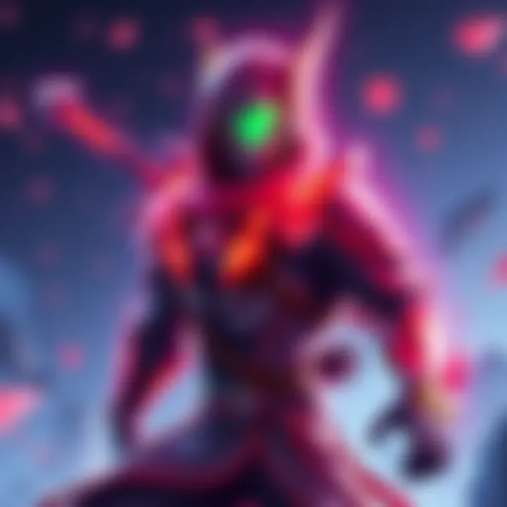 Genji character wearing the new Galactic Weapons recolour of his All-Stars skin in the Hero Gallery.