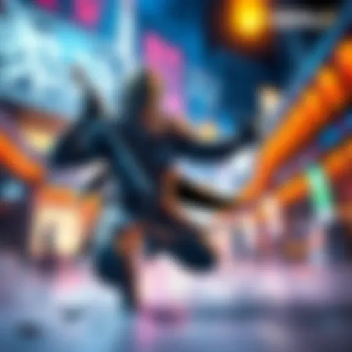 A character named Genji performing in a vibrant video game environment, illustrating the challenges faced by players.