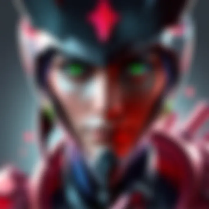 Genji's Modern Face Reveal A close-up of Genji's current face showing his features in a modern style.