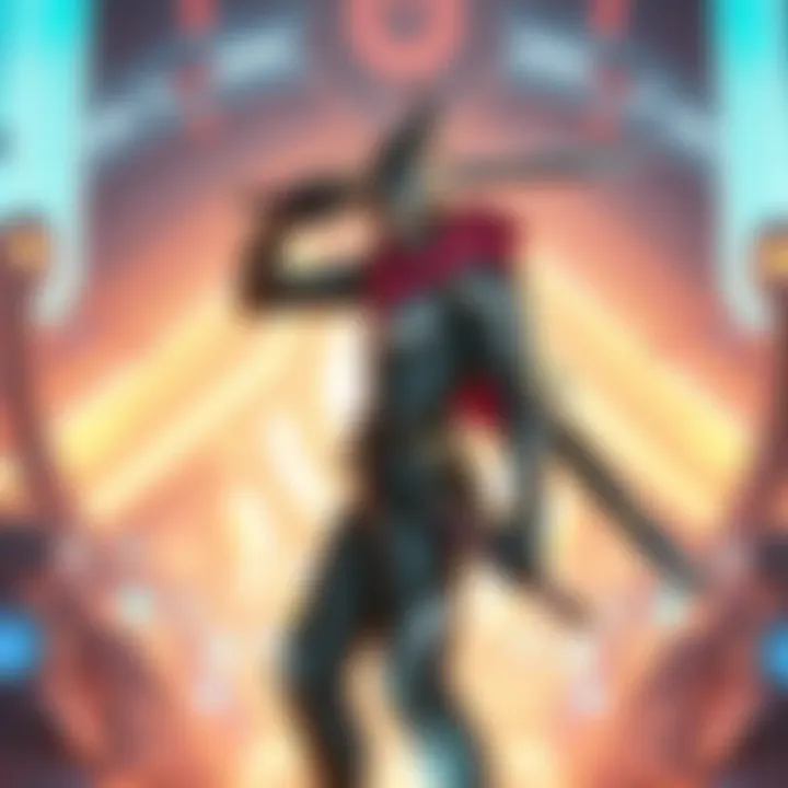 Genji, a character with a sleek design and a katana, stands in a dynamic pose in a futuristic setting, showcasing changes in gameplay and looks after nerfs.